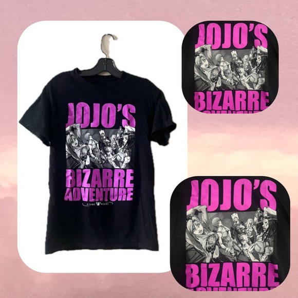 🍭 3/$20 jojo’s bizarre adventure • 🎉rare🎉  anime black oversized tshirt - Picture 2 of 13